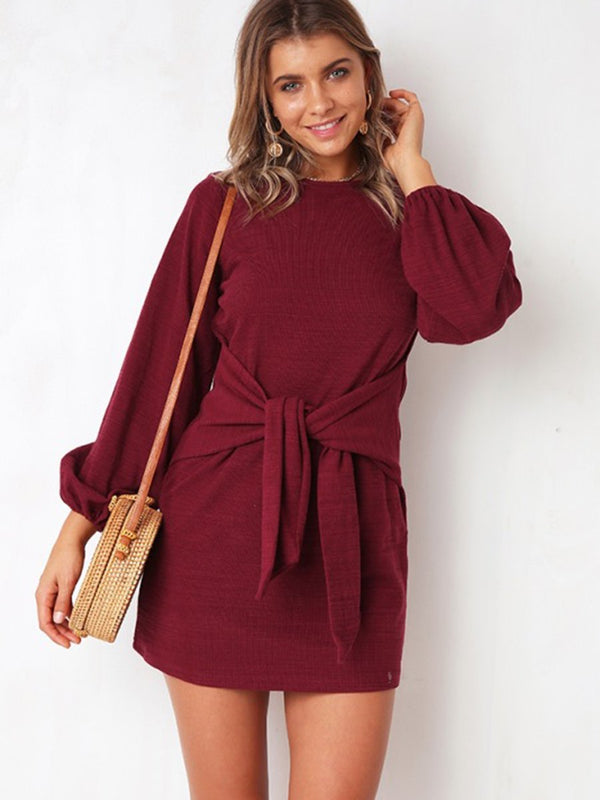 Casual Bodycon Long Sleeve Mini  Dress - Landing Closet