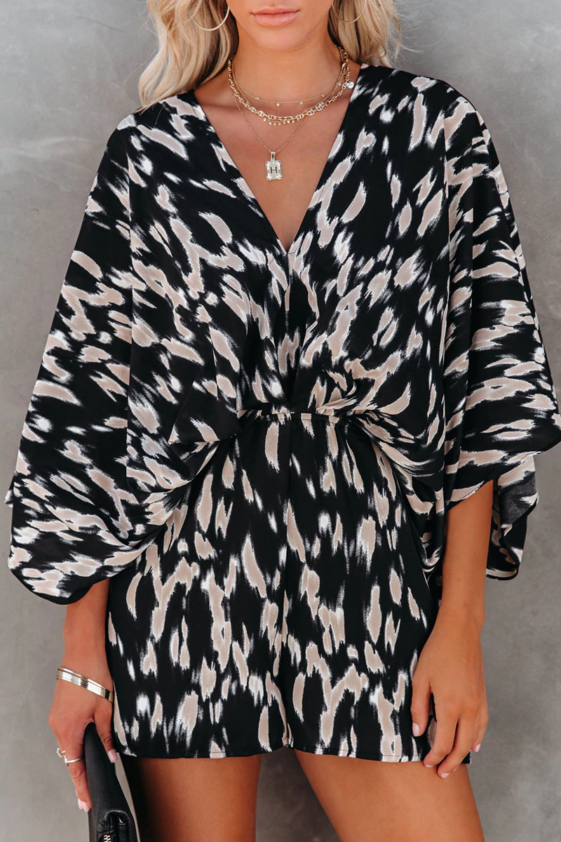 Linden Printed Kimono Romper