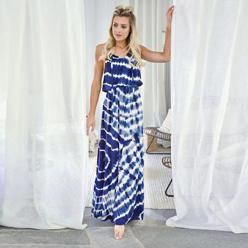 Bohemian Spaghetti Strap Maxi Dress