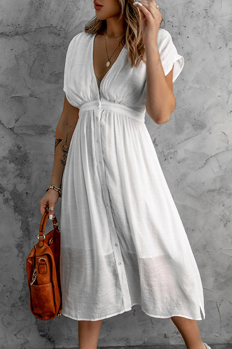 It's Love At First Sight Button Up Midi Dress