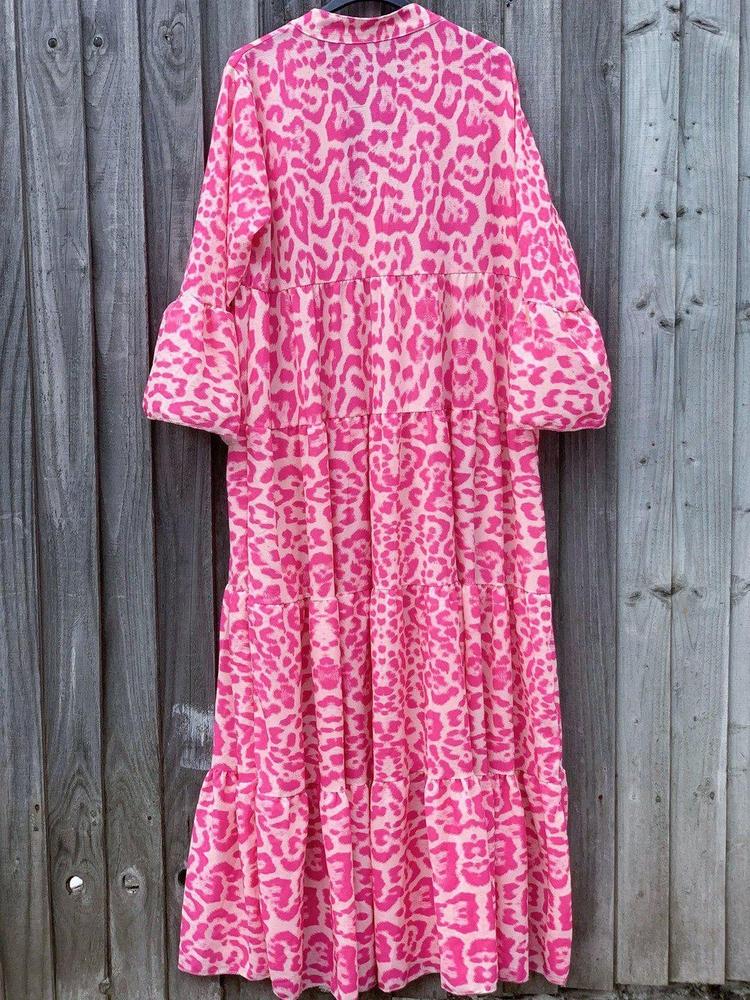 Le Pink Chic Leopard Print Dress-