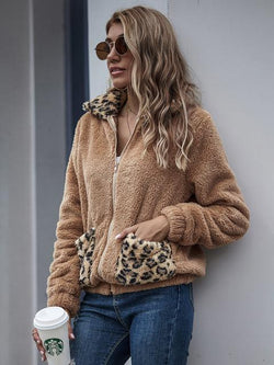 Leopard Print Fluffy Coat