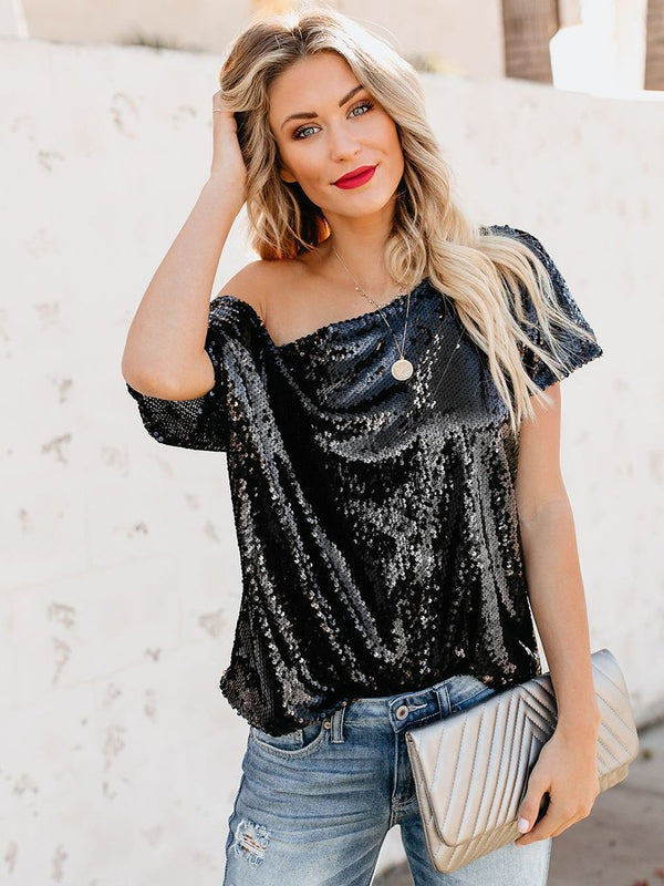 One Step Ahead Sequin Top