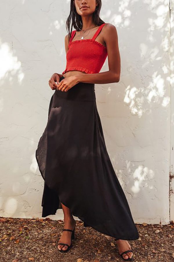 High Low Flare Shape Maxi Skirts