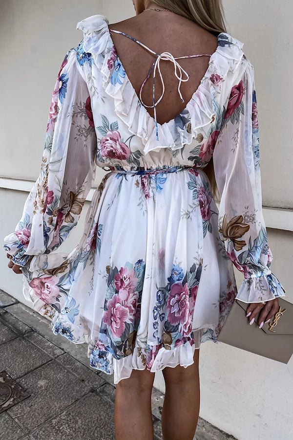 Create Your Dream Life Floral Ruffle Dress