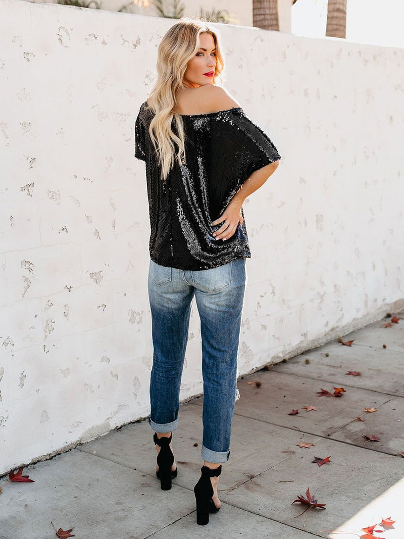 One Step Ahead Sequin Top