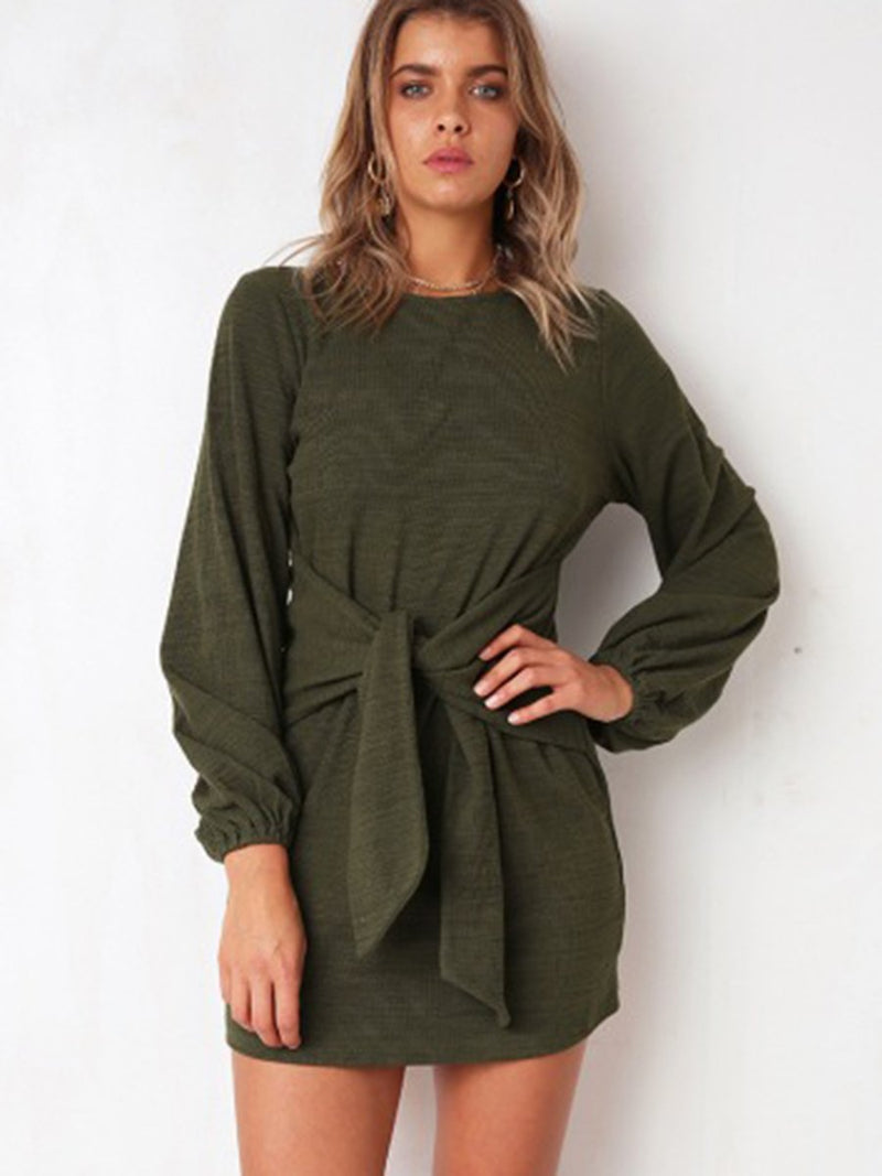 Casual Bodycon Long Sleeve Mini  Dress - Landing Closet