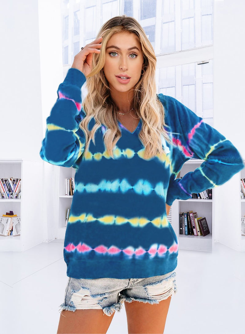 Colorful Stripe Women Winter Warm Shirt