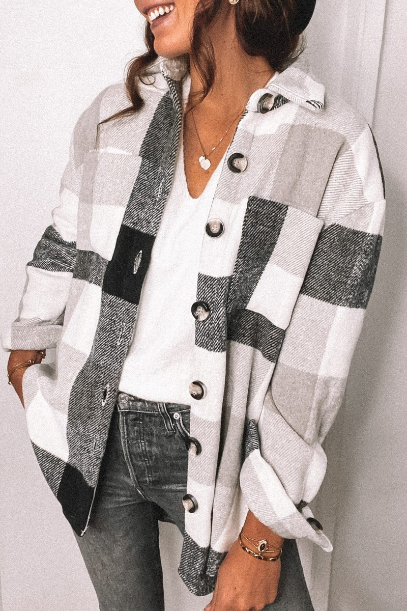 Plaid For Days Button Jackets