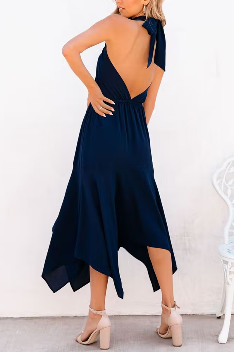 Marisol Halter Cutout Midi Dress