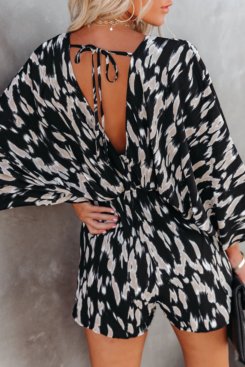 Linden Printed Kimono Romper