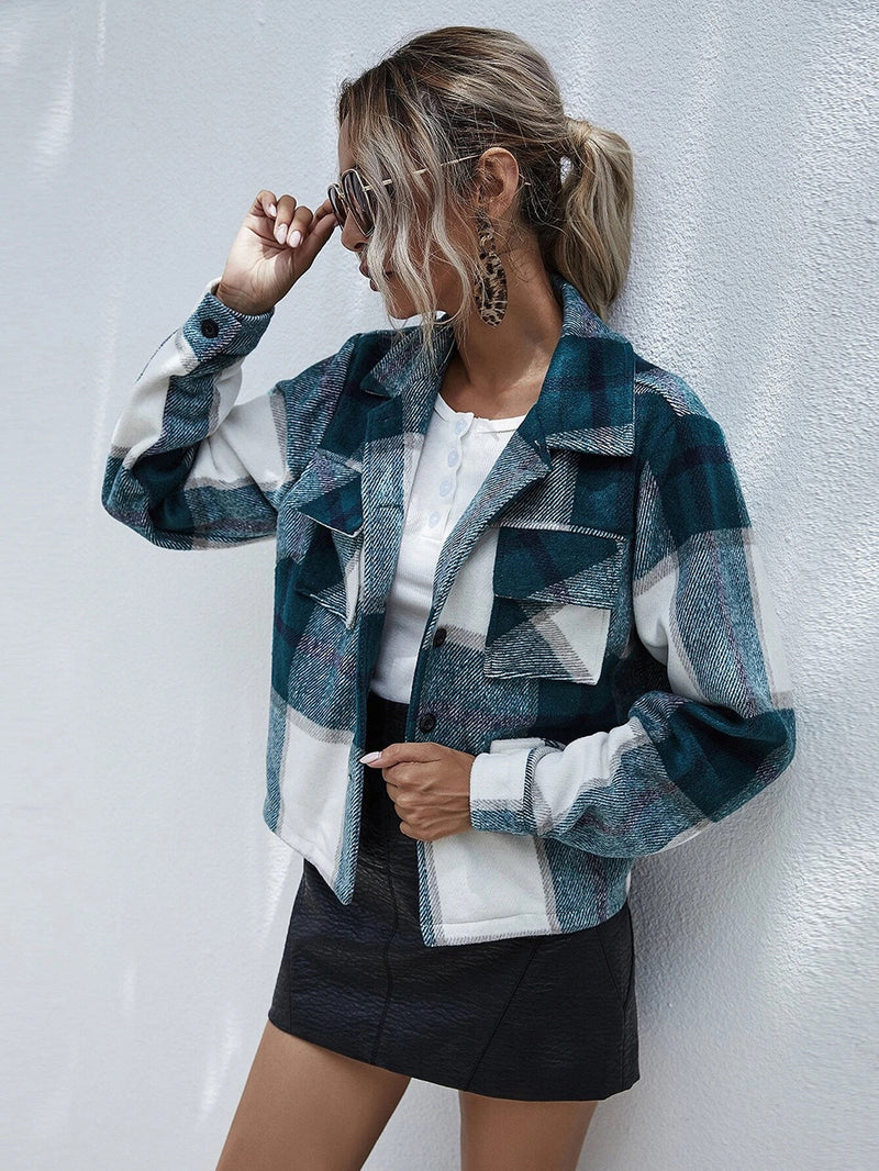 Plaid Button Down Long Sleeve Shirt