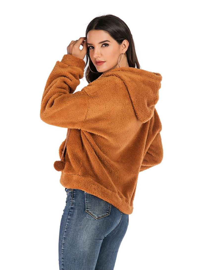 Women Casual Teddy Bear Coat