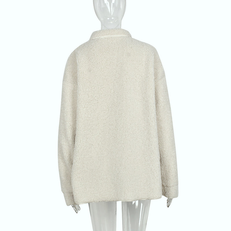 Long Sleeve Shearling Shaggy Coat