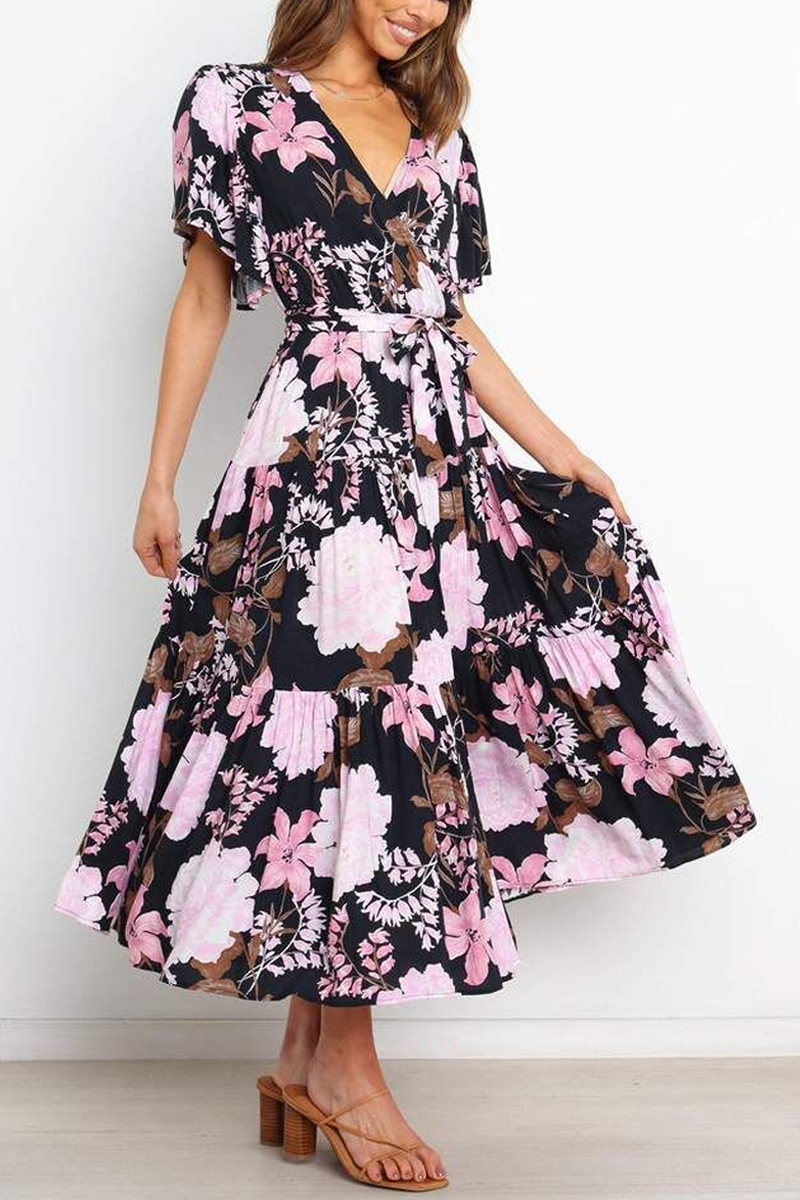 Sunshine Grace Floral Midi Dress