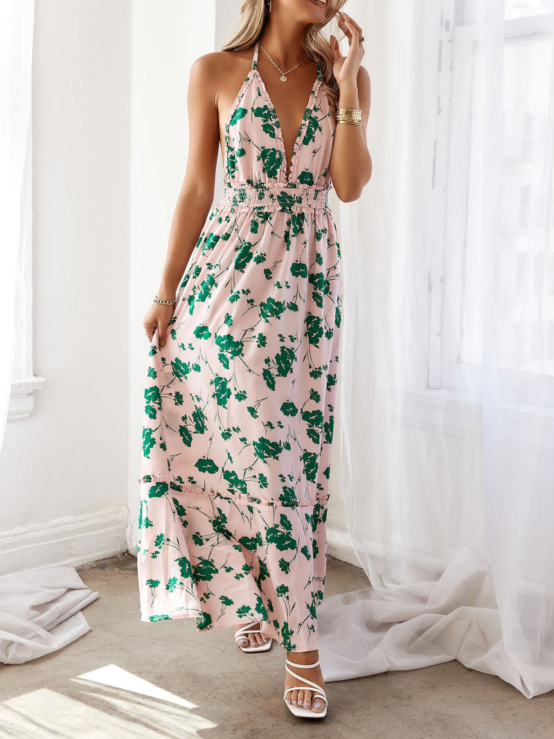 Beach Drinks Maxi Dress Pink