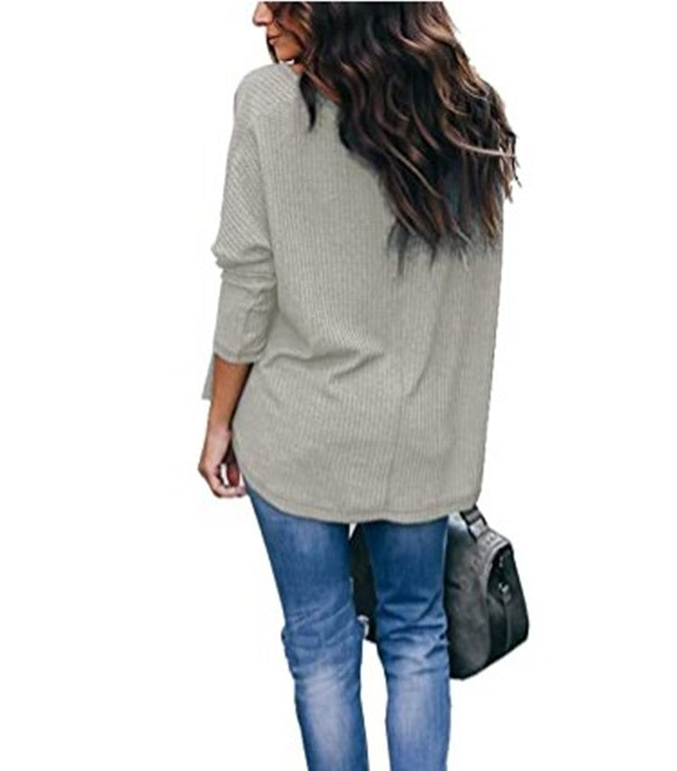 Off Shoulder Batswing Sleeve Loose Pullover Sweater