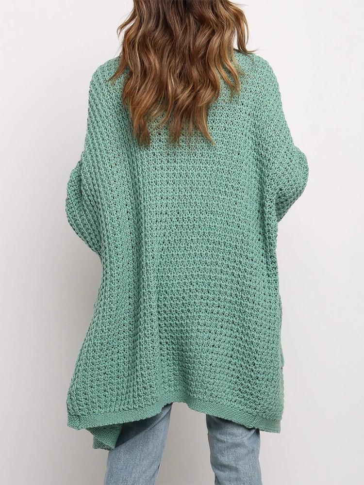 Loose Solid Color Pocket Cardigan