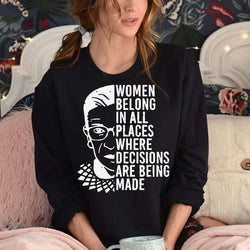 Long Sleeves Round Neck Letters Printed Sweatshirt