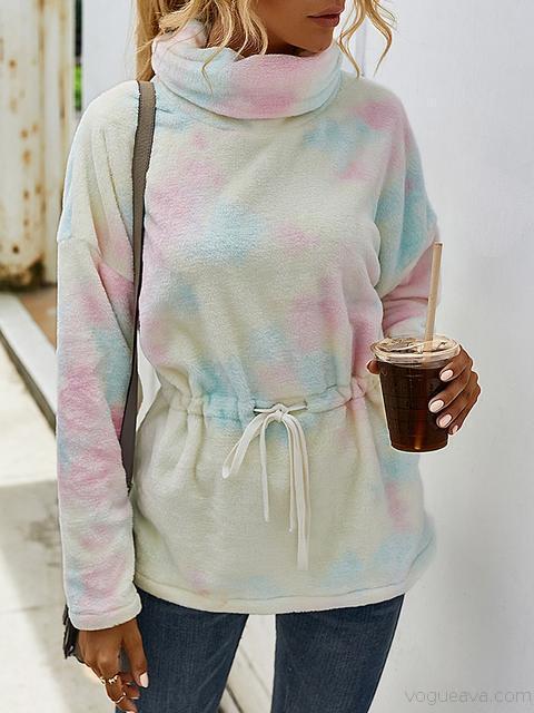 Tie Dye Fleece Sweatshirt Hoodies