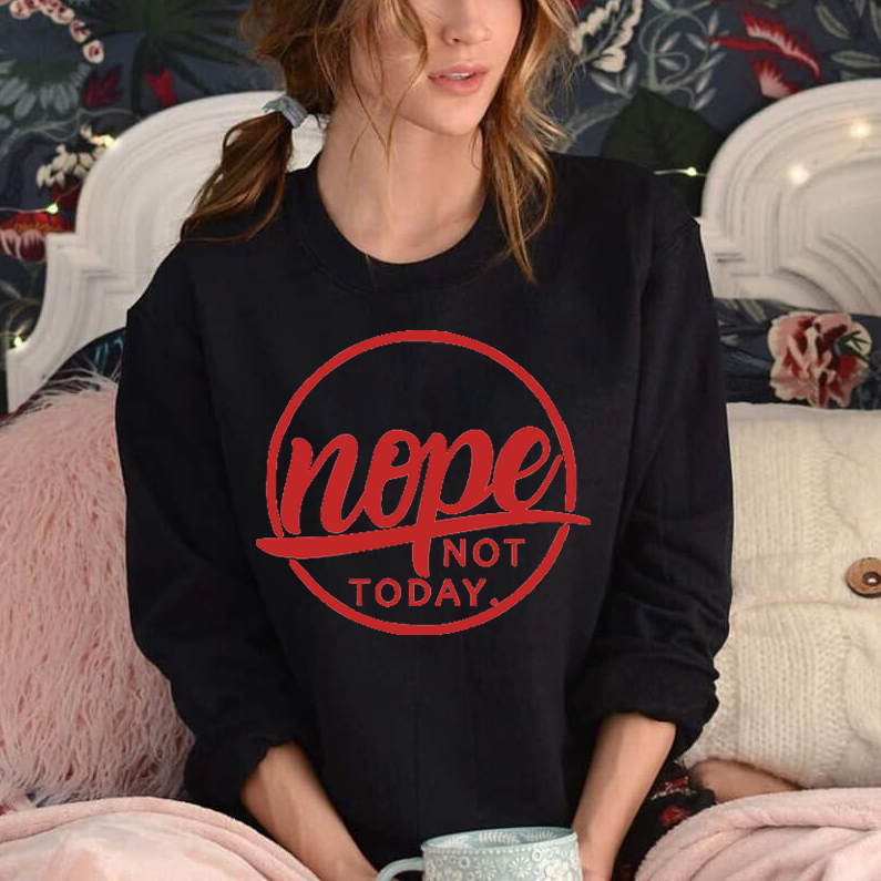 Long Sleeves Round Neck Letters Printed Sweatshirt