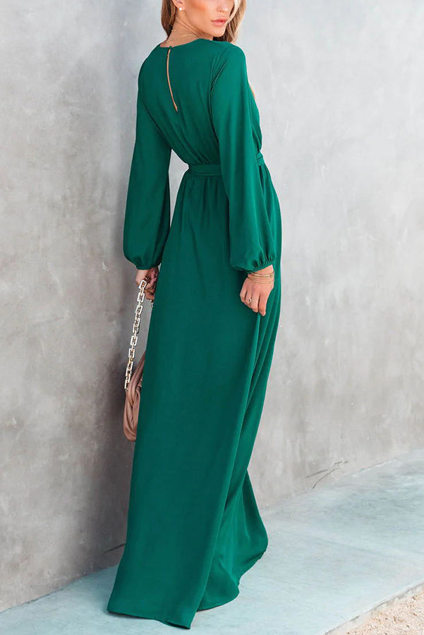 Elegance Is Beauty Front Tie Maxi Dress