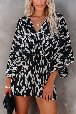 Linden Printed Kimono Romper