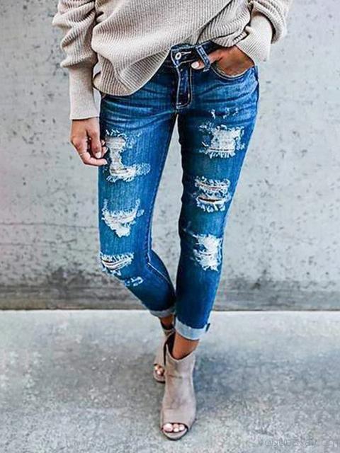 Vintage Skinny Ripped Jeans