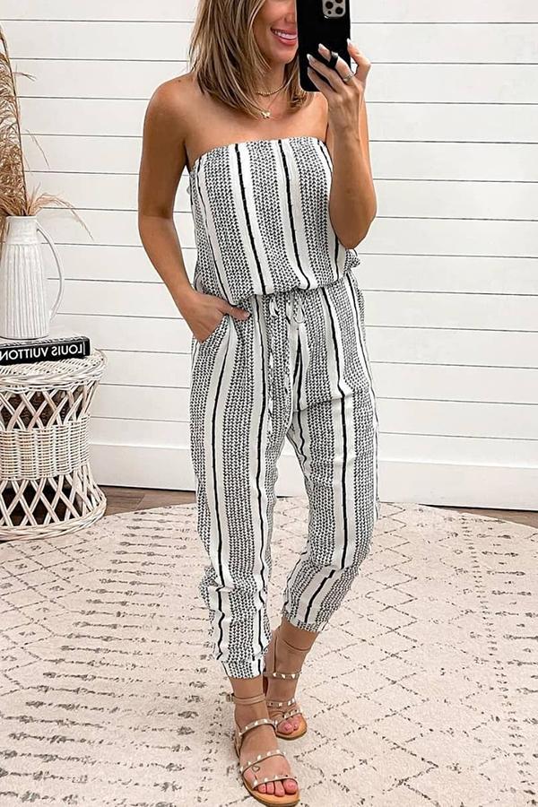 Statement Style Stripe Jumpsuit