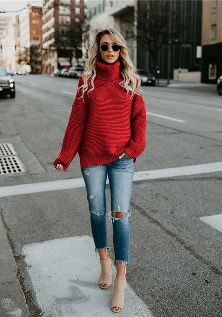 Turtleneck knit Loose Sweater