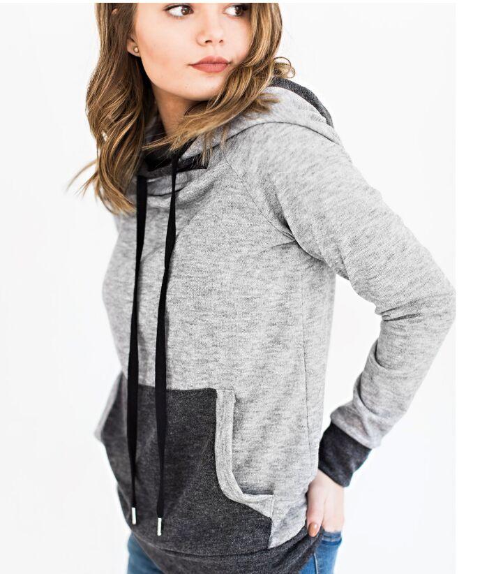 Hooded Stitching Sweatshirt - Landing Closet