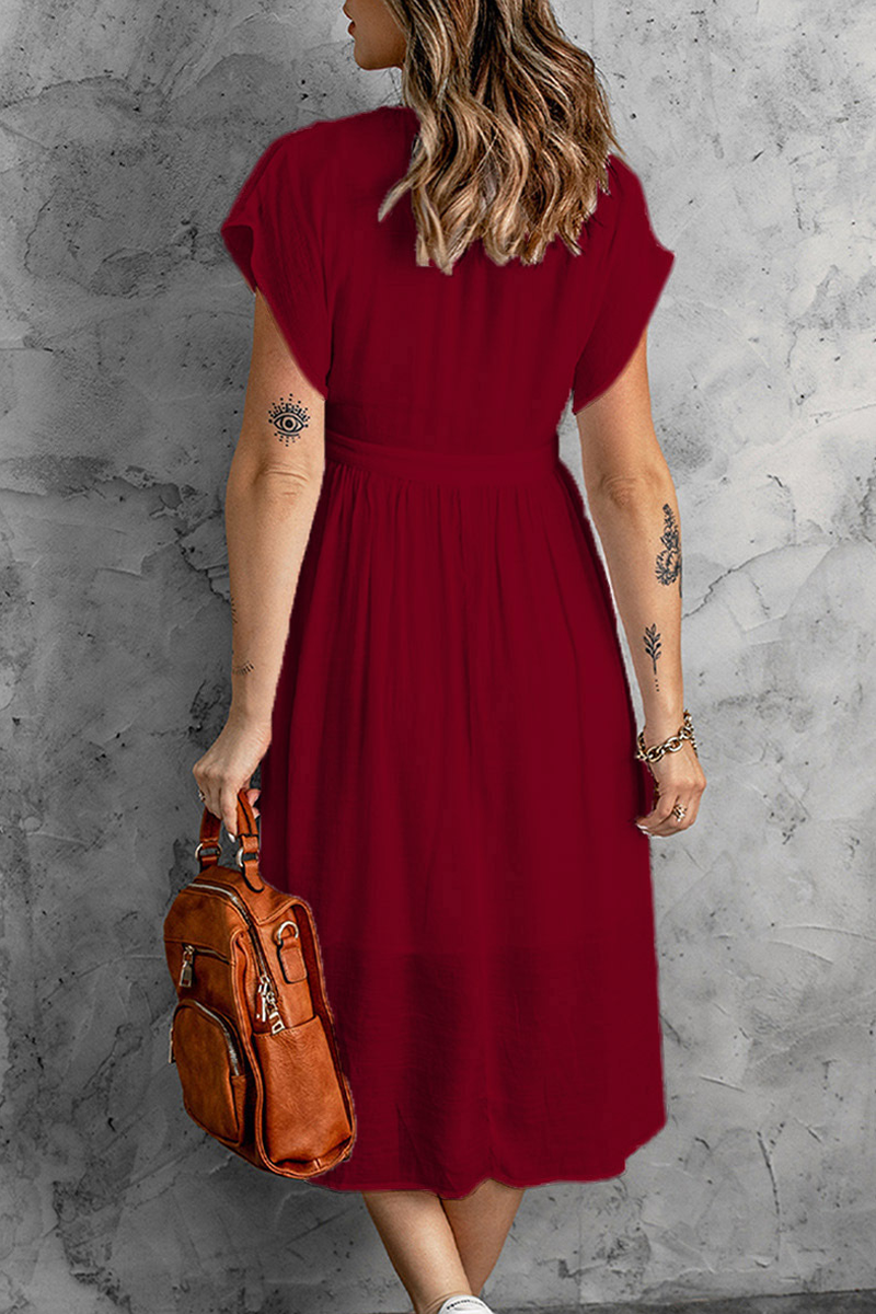 It's Love At First Sight Button Up Midi Dress