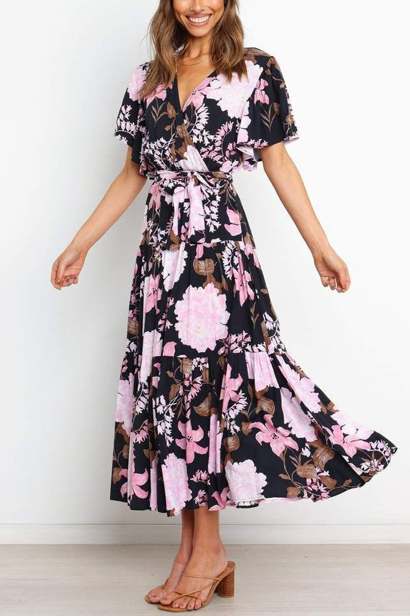 Sunshine Grace Floral Midi Dress