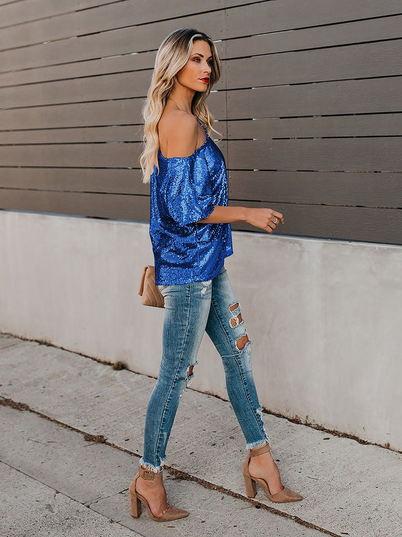 One Step Ahead Sequin Top