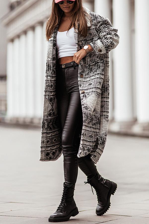 Cozy Up In Carolina Printed Coat