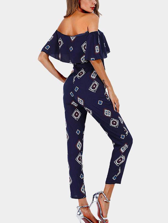 Tiered Off Shoulder Jumpsuit