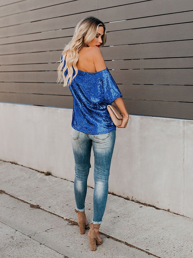 One Step Ahead Sequin Top