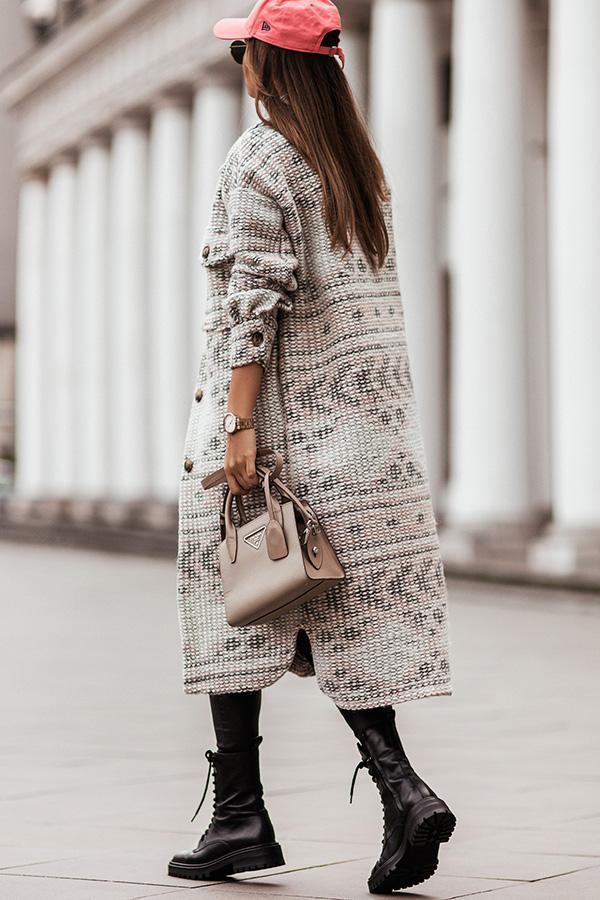 Cozy Up In Carolina Printed Coat