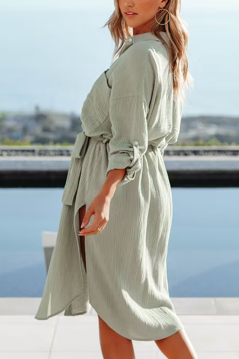 Bodega Bay Cotton Cover-up Shirt Dress