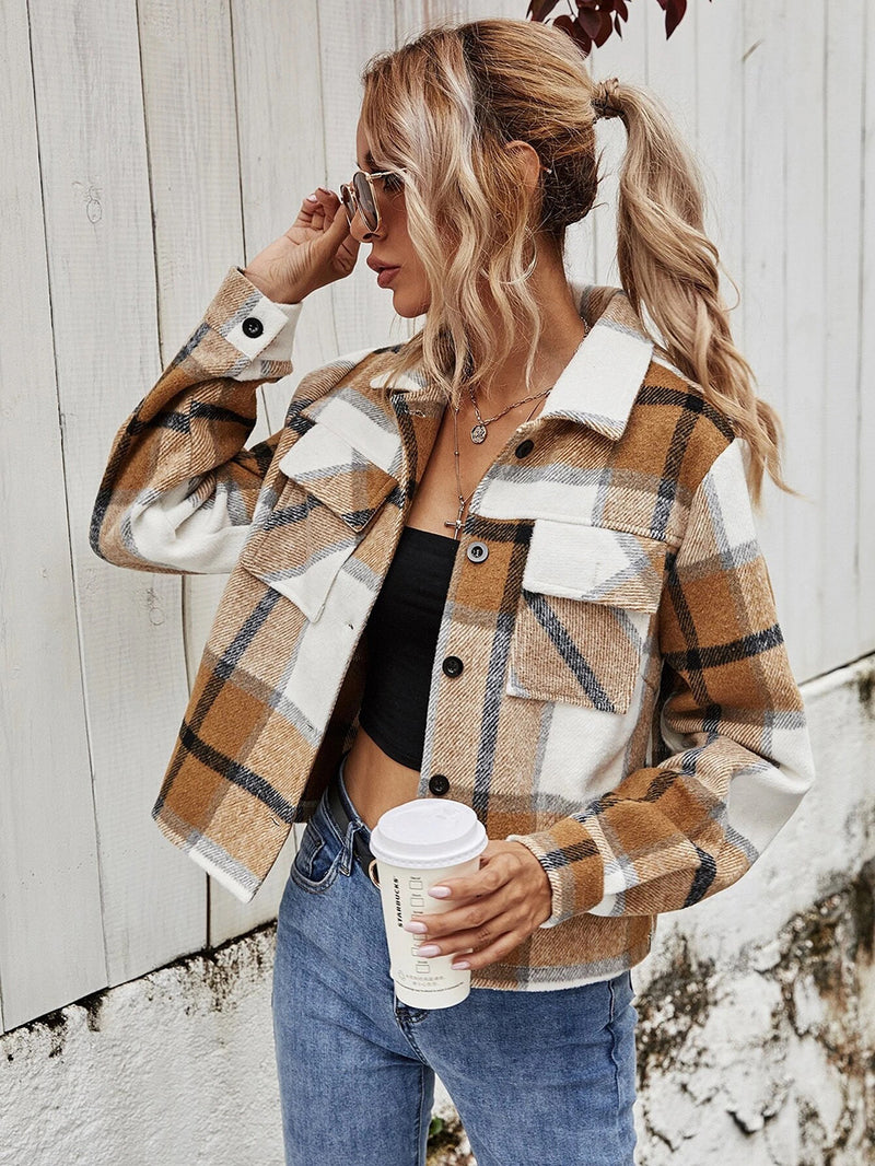 Plaid Button Down Long Sleeve Shirt