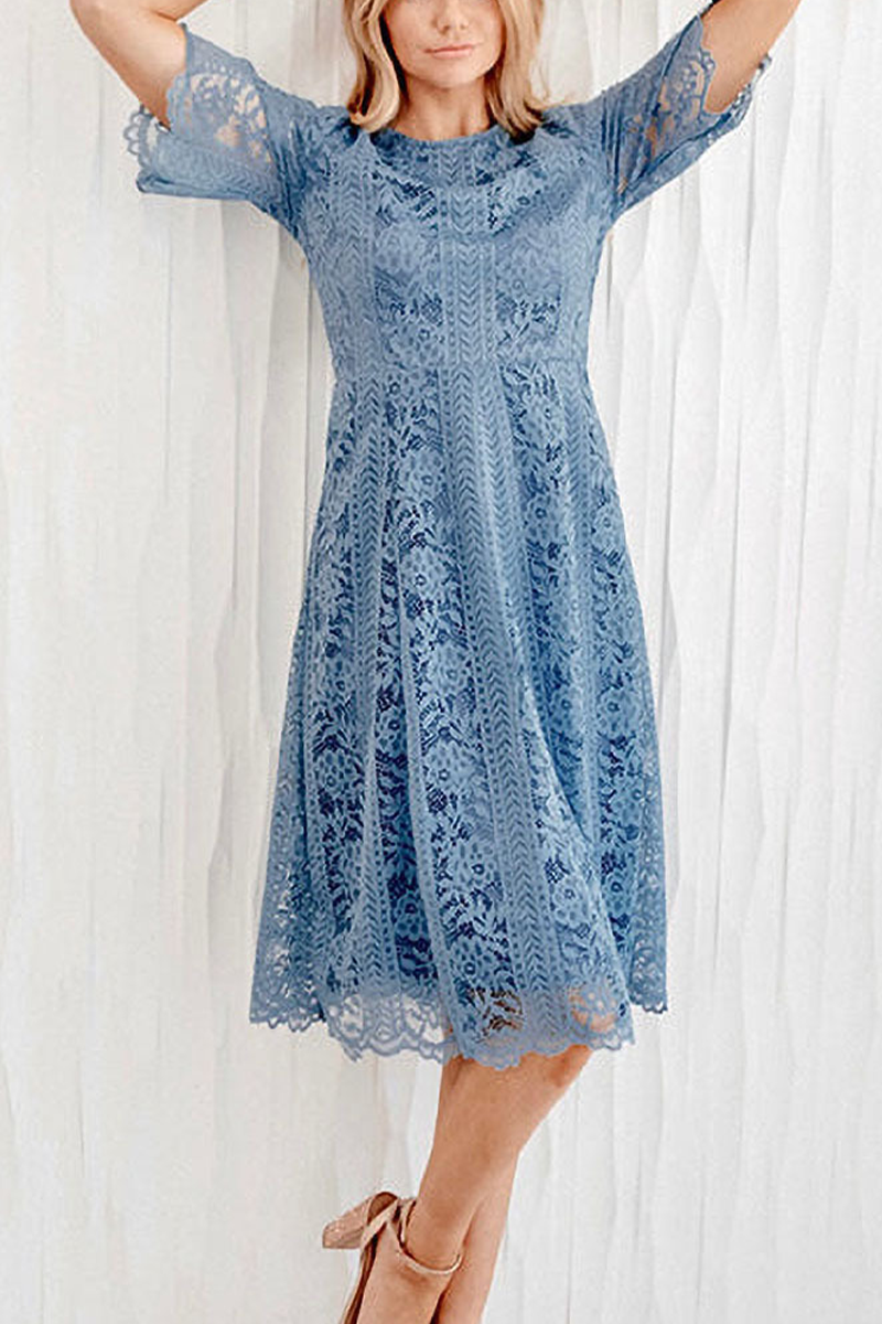 Promise In My Heart Lace Midi Dress