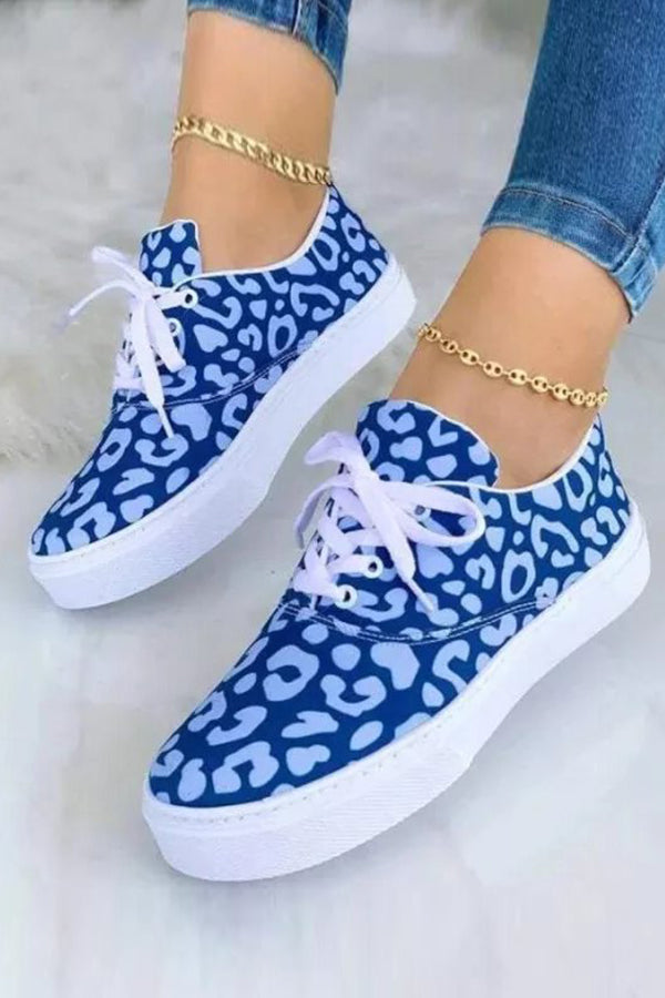 Jasper Graffiti Print Lace Up Sneakers