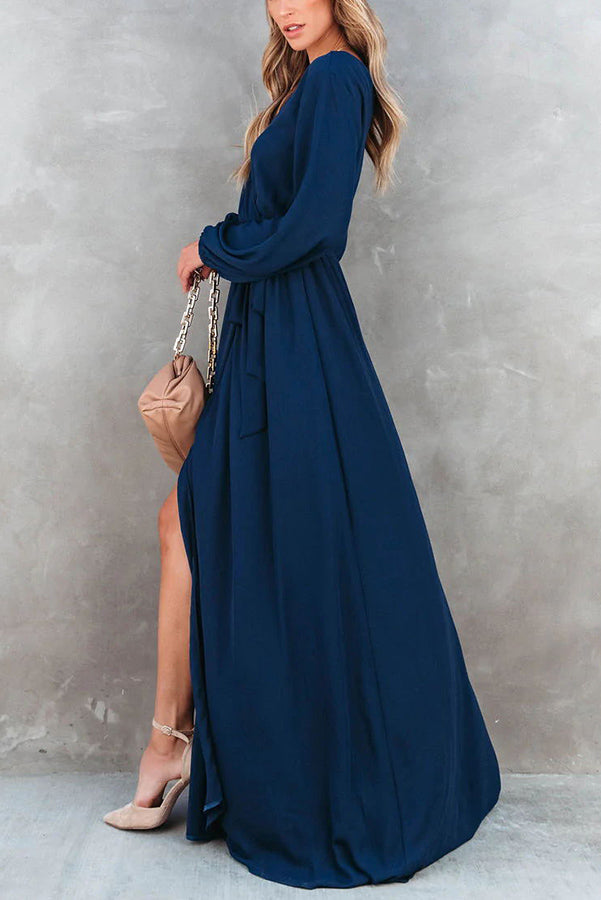 Elegance Is Beauty Front Tie Maxi Dress