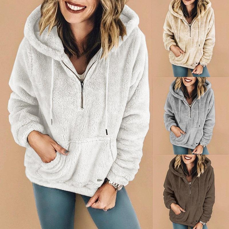 Wheat Long Sleeve Plain Casual Crew Neck Hooded Outerwear