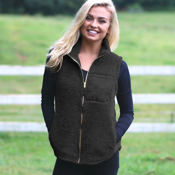 Fall Warm Zipper Vest with Pockets - Landing Closet