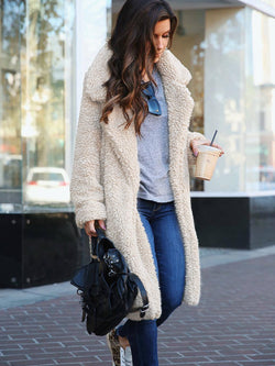 Women Fluffy Long Coat Outwear