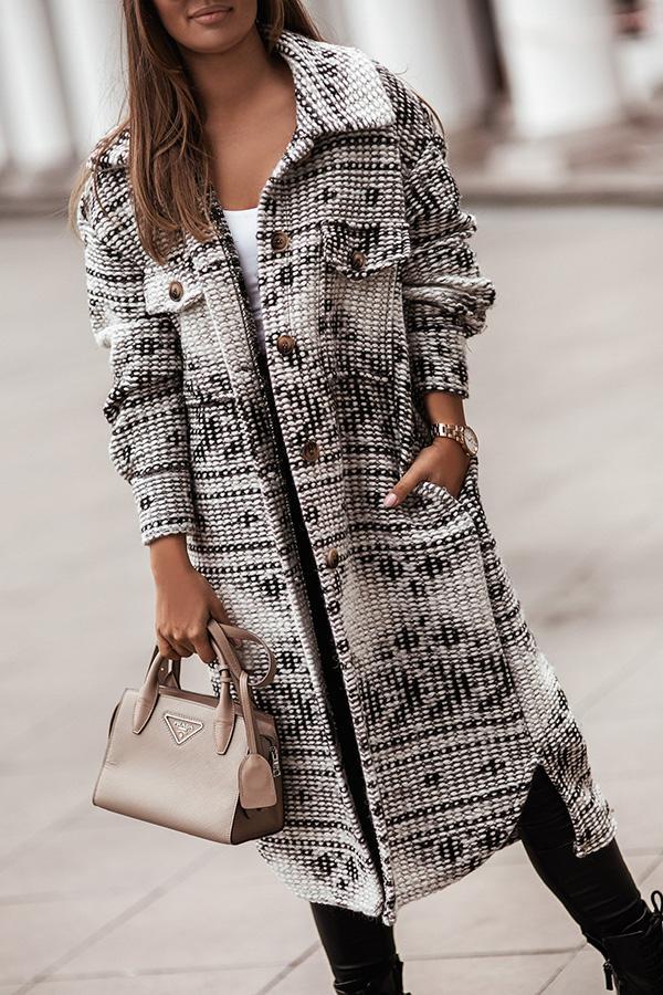 Cozy Up In Carolina Printed Coat