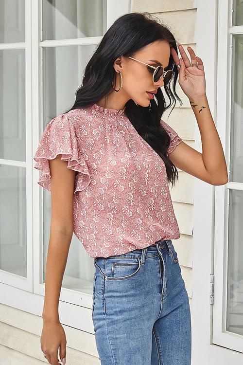 Walking On Sunshine Floral Printed Smocked Top - 5 Colors