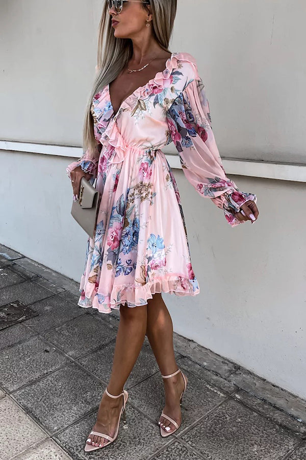 Create Your Dream Life Floral Ruffle Dress