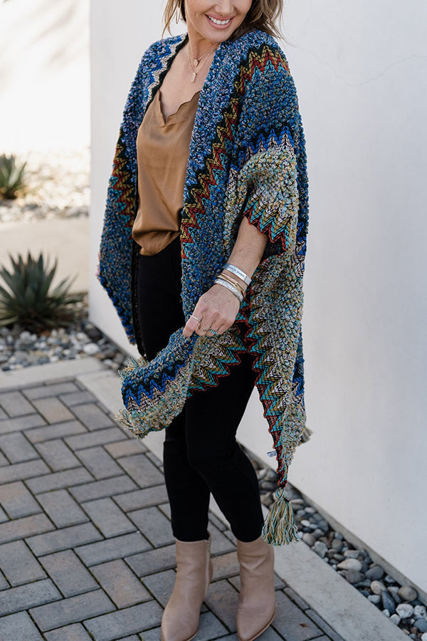 Boho Crochet Kimono With Tassels